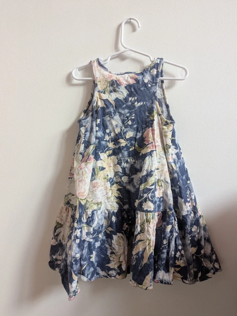 Polo Ralph Lauren Dress 4t Girls Blue Watercolor Floral